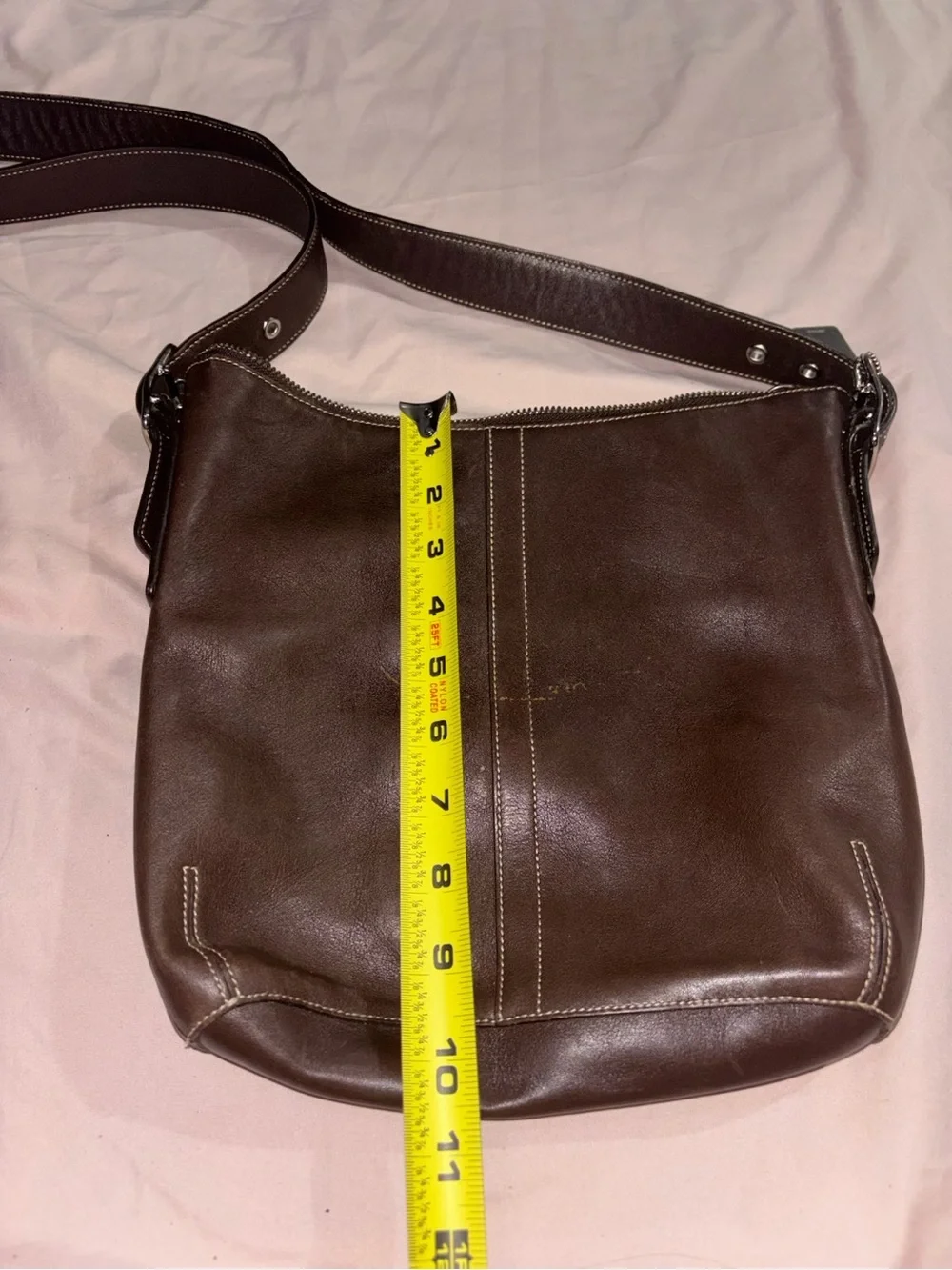 Coach Leather Crossbody Bag - Brown